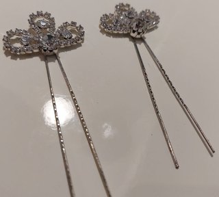Horquillas de pelo vintage circonitas 1980 nuevas