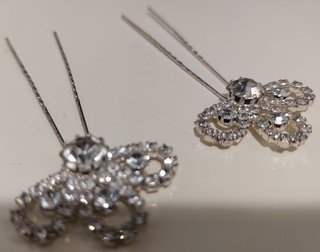 Horquillas de pelo vintage circonitas 1980 nuevas