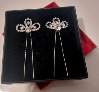 Horquillas de pelo vintage circonitas 1980 nuevas