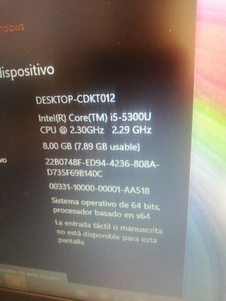 Portátil Dell i5 8GB RAM 500GB HDD