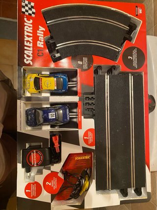 Circuito scalextric C1 coches efecto barro