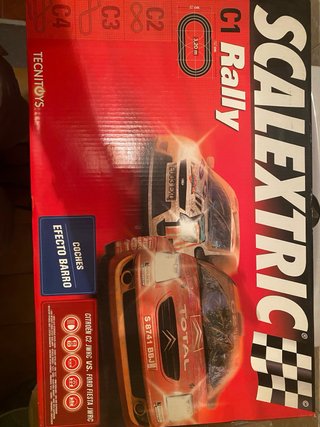 Circuito scalextric C1 coches efecto barro