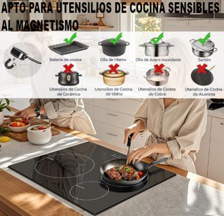 Placa de Inducción Cata 3 Zonas 7100W