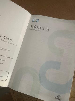 Libro Música II ESO Editex ISBN 978-84-1321-833-5