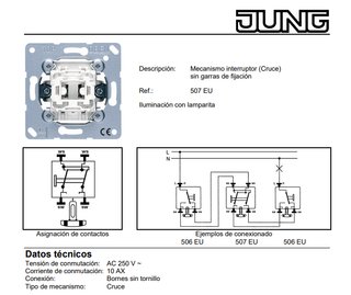 IB JUNG 507U Mecanismo cruce 10A 250V