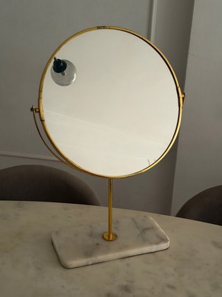 Espejo de mesa dorado mármol Zara Home