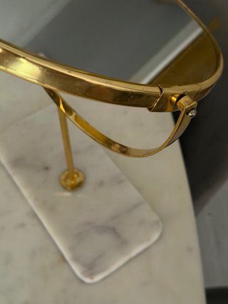 Espejo de mesa dorado mármol Zara Home