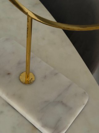 Espejo de mesa dorado mármol Zara Home