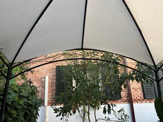 Pérgola Metal y Lona color crudo 2x3m