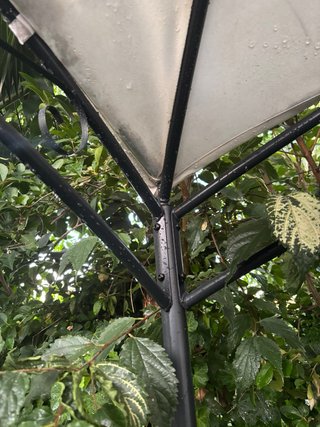 Pérgola Metal y Lona color crudo 2x3m