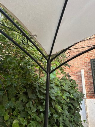 Pérgola Metal y Lona color crudo 2x3m