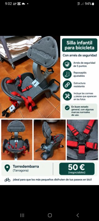 Silla Infantil para Bicicleta WeeRide