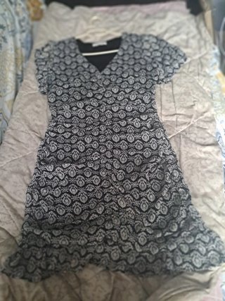 Vestido drapeado estampado barroco Green Coast