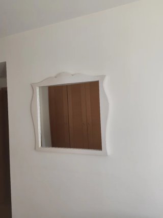 Espejo con Marco de Madera Blanco