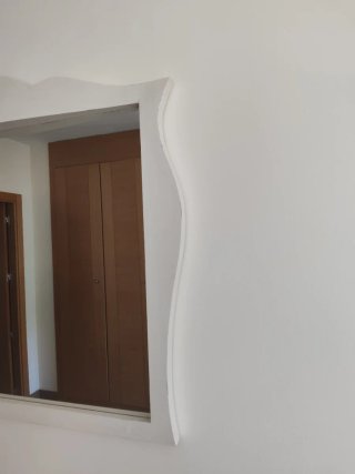 Espejo con Marco de Madera Blanco