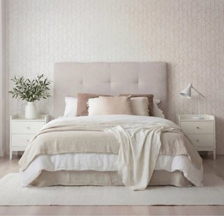 Cabecero de cama beige 145x120x5