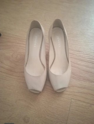 Zapatos Peep Toe Beige ZENDRA