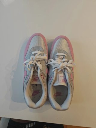 Zapatillas Nike Air Max 1 Rosa y Plata