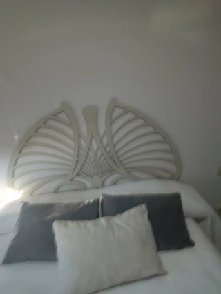 Cabecero de Cama de Forja Blanco
