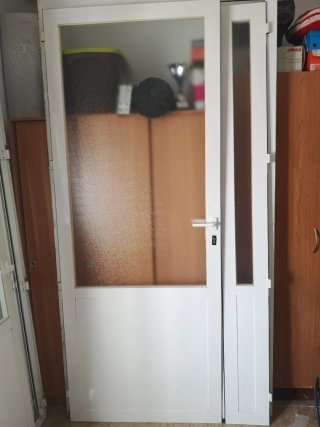 Puerta doble aluminio 125x240