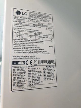 Frigorífico Combi LG 2m con garantía