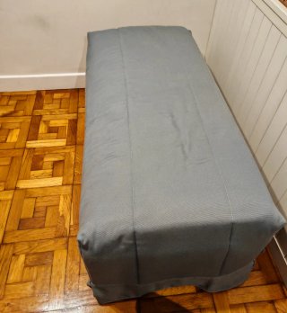 Puff cama 135cm gris