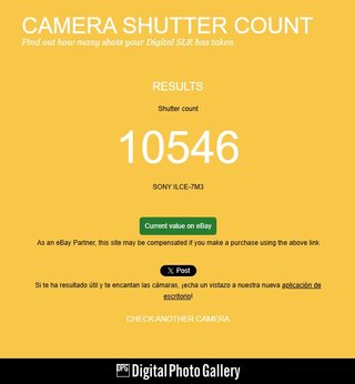 Sony Alpha 7 III ,11k disparos reales ,según foto