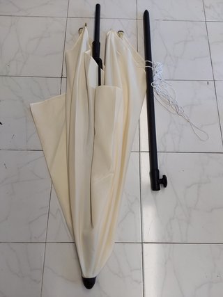 AKTIVE Sombrilla de terraza Cuadrada, 175x175 cm, Mástil de Acero inclinable, Tejido poliéster con p