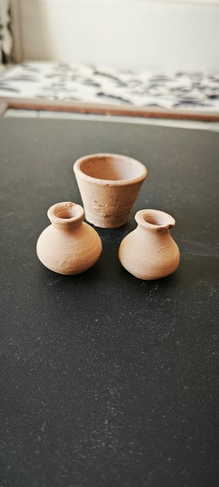 Set 3 Mini Vasi Terracotta Presepe anfore