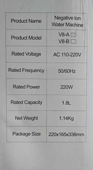 Aomdom generador 2L agua hidrogeno iones negativos
