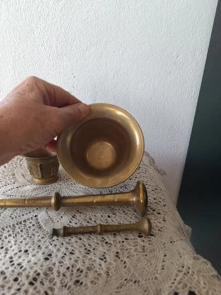Conjunto 2 morteros bronce antiguos