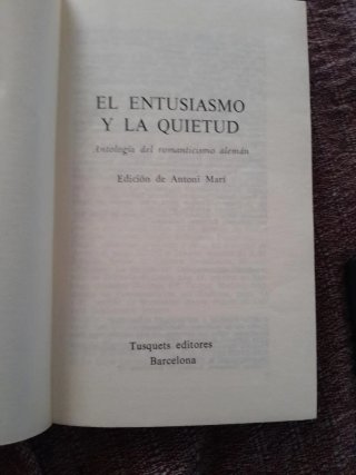 Antonio Marí./ Antología del romanticismo alemán
