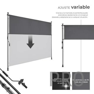 Toldo de pinza para jardín y exterior