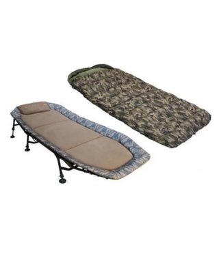 Pack Cama Carpfishing 6 patas + Saco 5 estaciones