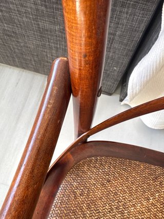 Lote 3 Sillas Madera Rattan
