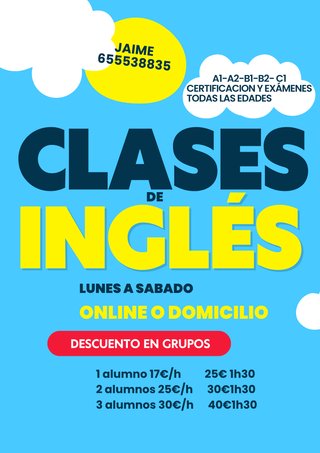 Clases de Inglés Online o Domicilio Profesor C1