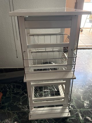 Mesa Auxiliar de Cocina con Ruedas