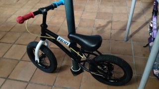Bicicleta Policía Niños Sin Pedales