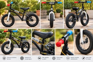 Bicicleta Policía Niños Sin Pedales