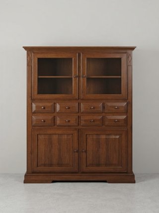 Aparador y Vitrina de Madera Noble