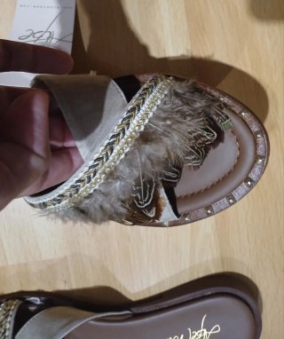 Sandalias Alpe Woman Piel Beige Marrón