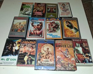 Lote 12 VHS Películas Acción Aventura