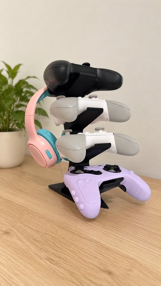 Soporte para 4 mandos y auriculares gaming