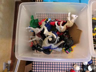Lote 40 figuras Playmobil antiguas y accesorios
