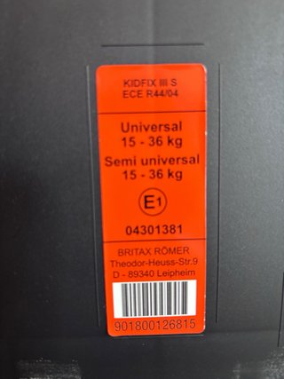 Silla coche Britax Römer