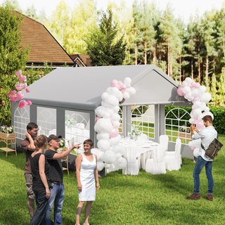 Carpa para fiestas 4x6m gris resistente