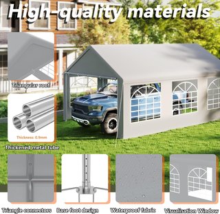Carpa para fiestas 4x6m gris resistente
