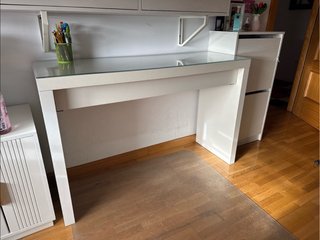Tocador IKEA Blanco con Cristal