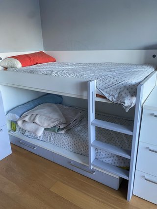 Litera de Madera Blanca
