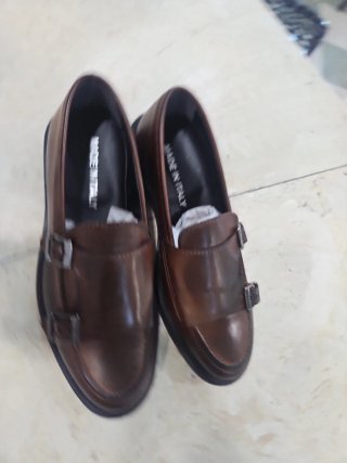 Scarpe uomo Monk Strap marroni Made in Italy